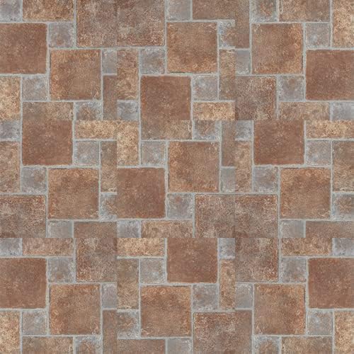 Tivoli Self Adhesive Vinyl Floor Tiles, 45 Tiles - 12" x 12", Medium Oak Plank-Look - Peel & Stick, DIY Flooring for Kitchen, Dining Room, Bedrooms, Basements & Bathrooms by Achim Home Decor