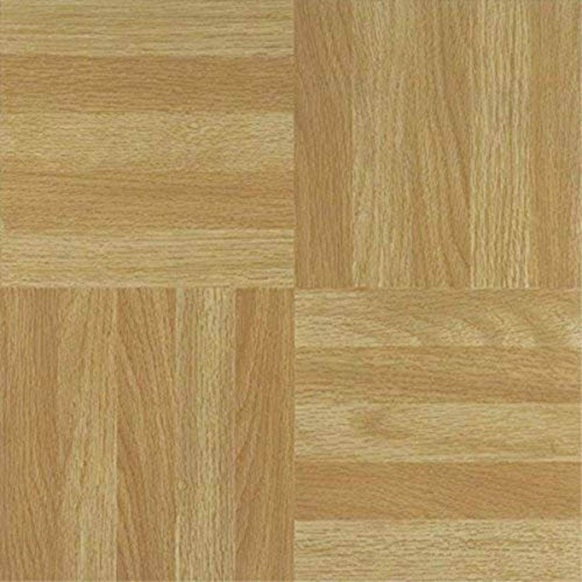 Tivoli Self Adhesive Vinyl Floor Tiles, 45 Tiles - 12" x 12", Medium Oak Plank-Look - Peel & Stick, DIY Flooring for Kitchen, Dining Room, Bedrooms, Basements & Bathrooms by Achim Home Decor