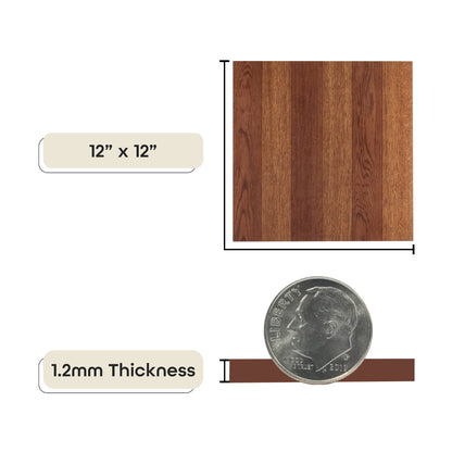 Tivoli Self Adhesive Vinyl Floor Tiles, 45 Tiles - 12" x 12", Medium Oak Plank-Look - Peel & Stick, DIY Flooring for Kitchen, Dining Room, Bedrooms, Basements & Bathrooms by Achim Home Decor